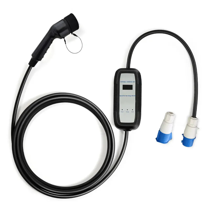 Factory Price European Type 2 Portable EV AC Charger Mobile Charging Station 10 A / 16 A / 32 A Connector Ev Charging Cable