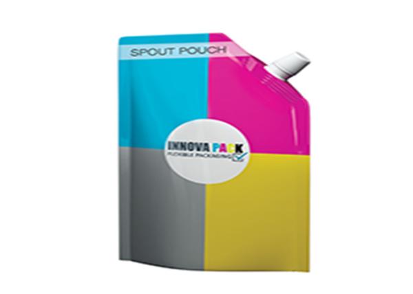 Nylon Stand Up Spout Pouch Packaging , Baby Reusable Stand Up Pouch With Spout,