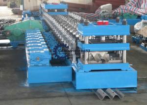 China 2&amp;3 Waves Saftey Barrier Highway Guardrail Roll Forming Machine Complete Line factory