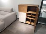 Modern Design 2 Doors Cabinet Metal Frame Dining Room Sideboard