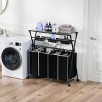 Household Wire Metal Laundry Basket Iron Clothes Hamper 807x432x134mm