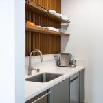 Custom Ready to Assemble Melamine Hotel Modern Mini Kitchen Cabinet for Project