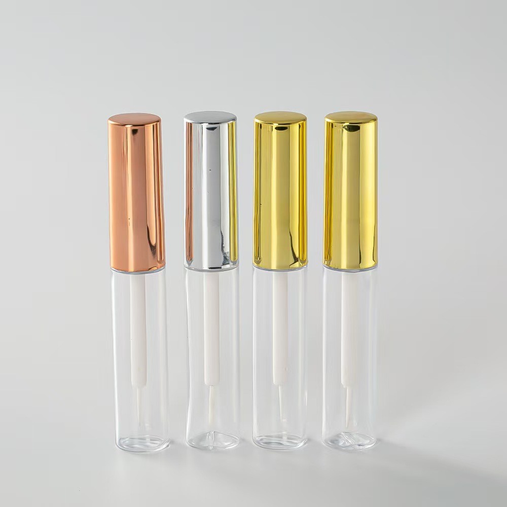Aluminum head cap PETG bottle for lip glaze tube repair liquid can be customized with logo