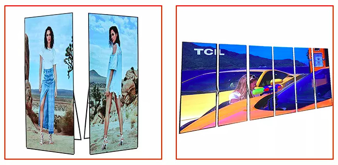 Wifi Floor Standing Led Display , P2.5 Smart Led Poster Display For Shopping Store
