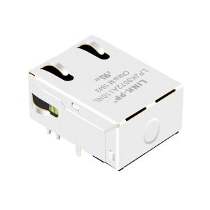 LPJK9072A110NL 10G Base-T Low Profile Ethernet RJ45 Magjack Tab Up Yellow&Green