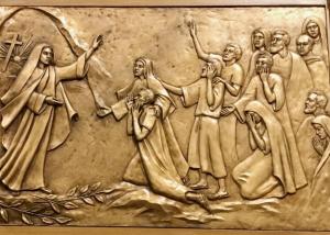 China Modern Religious Wall Art Decor Bronze Relief Sculpture Corrosion Stability factory