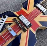 Custom British flag Hofner Violin 4 strings Electric bass guitar BB2 Icon Series