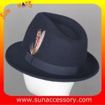 4190369 Sun Accessory customized winner England style fashion wool felt fedora