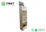 4 Shelves POP Cardboard Floor Display With CMYK Printing For Advertising