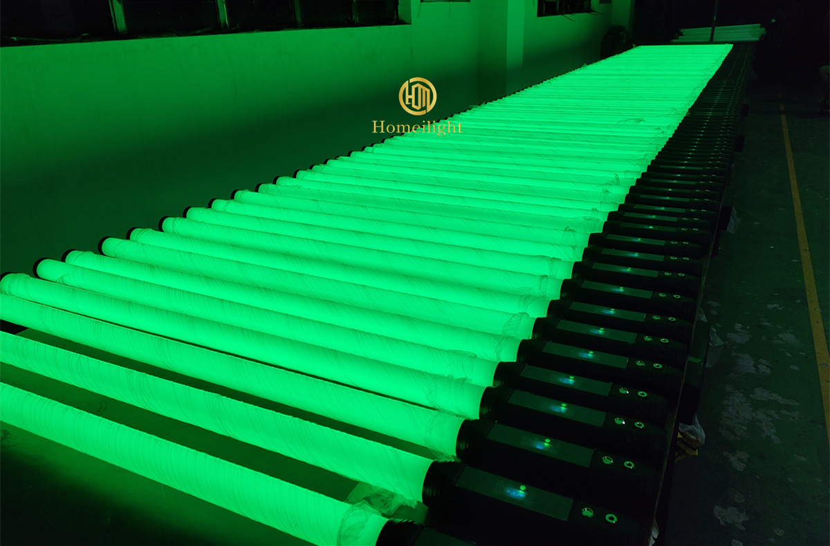 360 Degree Kinetic Rotating Matrix DMX Pixel LED Tube Light RGBWA