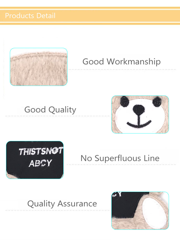 Custom Cute Bear Towel Embroidery Patch,Cartoon Towel Embroidery Patch#L30022