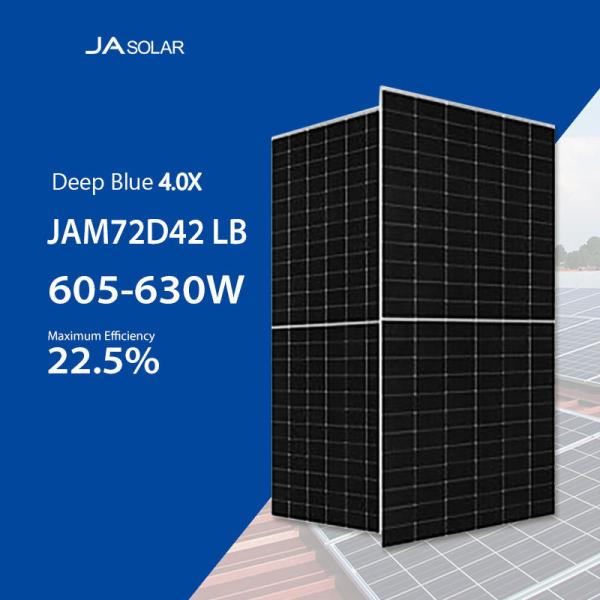 Anodized Aluminium Alloy Frame 605W JA SOLAR Smart 600 Watts Bifacial Glass