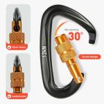OEM Finish Manufactory Aluminum Climbing Carabiner with Screw Lock Customized
