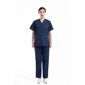China Breathable Functional Stretch Scrubs Fashionable Nurse Hospital Uniform Medical Scrubs factory