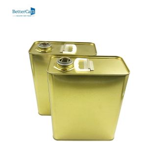 Engine Oil Empty Paint Tins Rectangular Empty Paint Cans 1 Gallon With Pressure