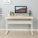 SPCC Steel Frame White Wooden Hand Crank Standing Computer Desk for Modern Boss