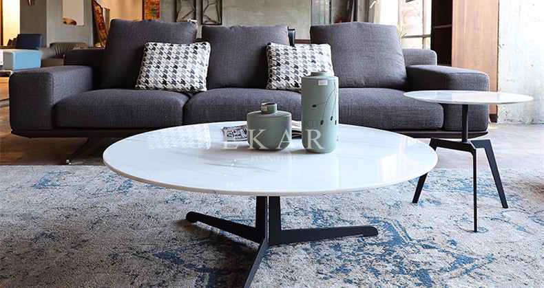 Living Room Round Coffee End Marble Side Table ZZ-ZC1720B