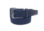Blue Canvas PU Mens Enduring Stretch Woven Belt For Junior