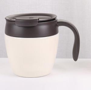China Durable 15OZ Double Walled Stainless Steel Coffee Mug With Handle And Lid factory