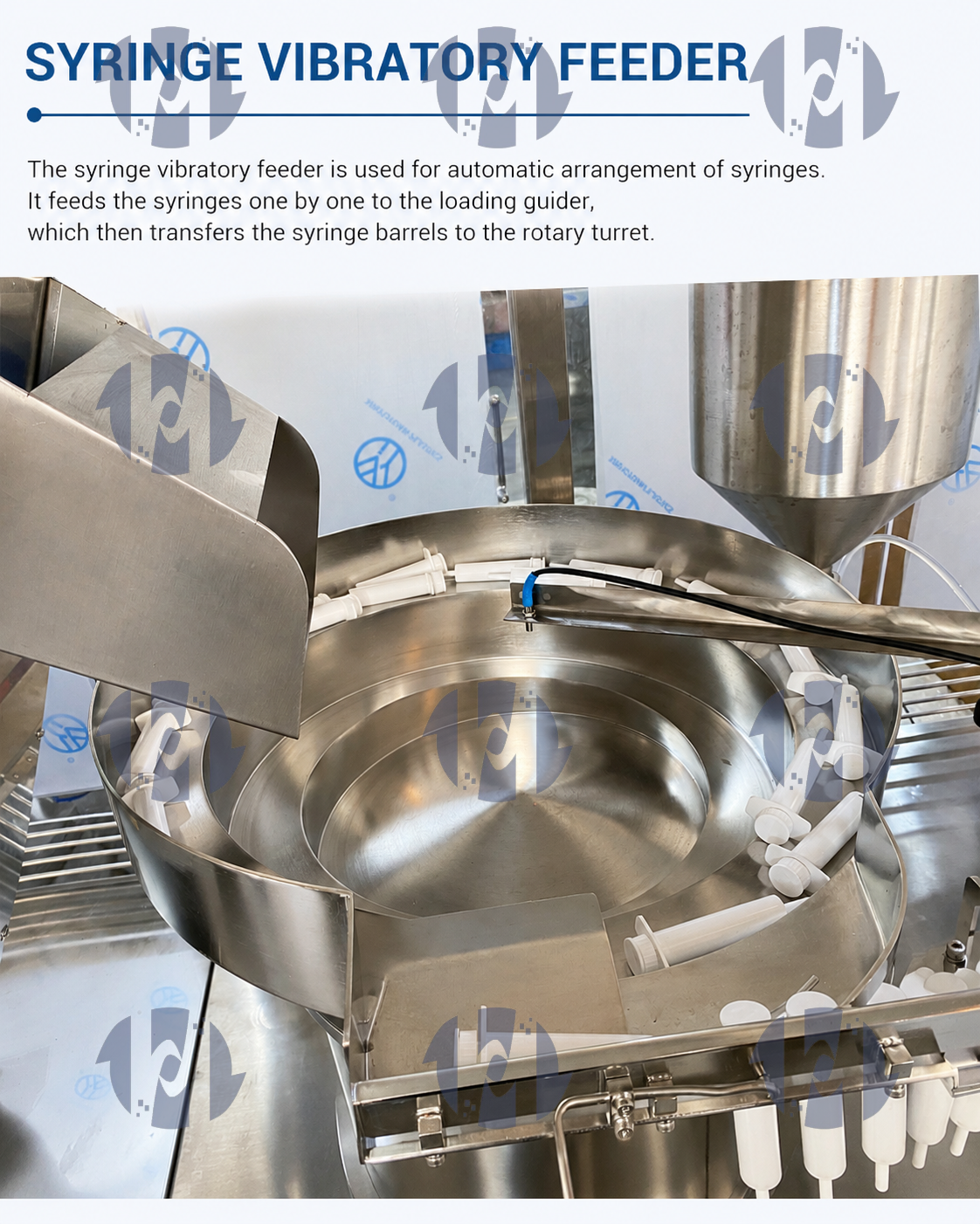 Automatic syringe filling machine detail view 2