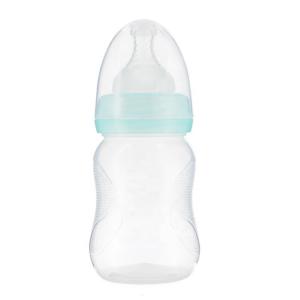 China OEM 8.8oz Wide Neck Squeeze Silicone Baby Milk Bottle factory