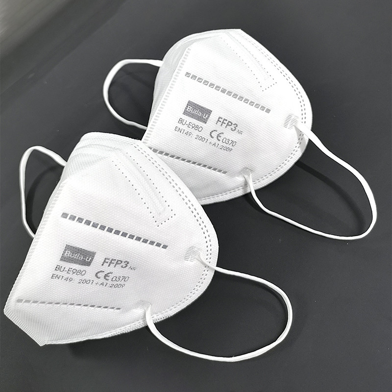 EN149 FFP3 Face Mask , Breathable FFP3 Protective Face Mask With Elastic Earloop , With No Valve , White Color