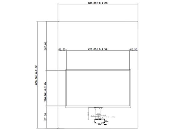 21.5 Inch Touch Screen Glass Mirror Projected Capacitive For Smart Home