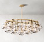 Bulb Type Incandescent Antique Farmhouse Chandelier Glass Ceiling Light Classic