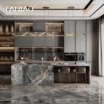Cabinets Supplier Modern Island Kitchen Designs Complete Metal Laminate Glossy