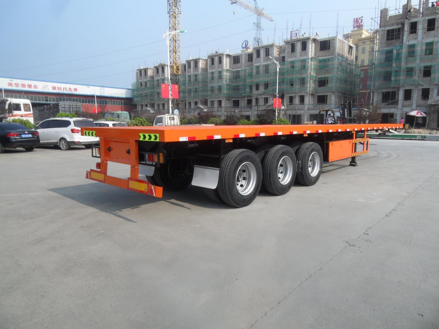 20ft/40ft Chassis Container Carrier Truck Semi-Trailer with 3 Axis and Twist Lock No 8/12