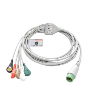China SFDA 5 Lead ECG Monitor Cable Multipurpose Length 3.2m Gray Color factory