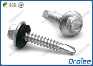 China Stainless 410 Self Drilling Screw with Neoprene Washer, Hex Flange Washer Head factory