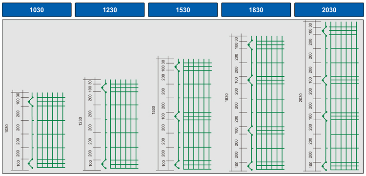 fence post for curved mesh fence