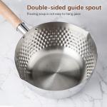 Modern Design Kitchen Sauce Pans 18/8 Stainless Steel With Wooden Handle