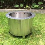 BBQ Outdoor Bonfire Portable Fire Pit , Double Wall 24 Inch Fire Pit