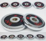 dia25mm dia28mm chromed red word dumbbell barbell palte factory