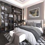 High End Modern Durable Bedroom Furniture Clothes Combination Cupboards Border