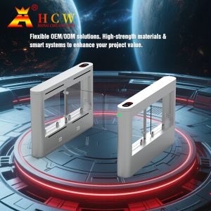 HCW CW406 Swing Barrier Turnstile Gate With 8 Pairs Infrared Detection Sensors