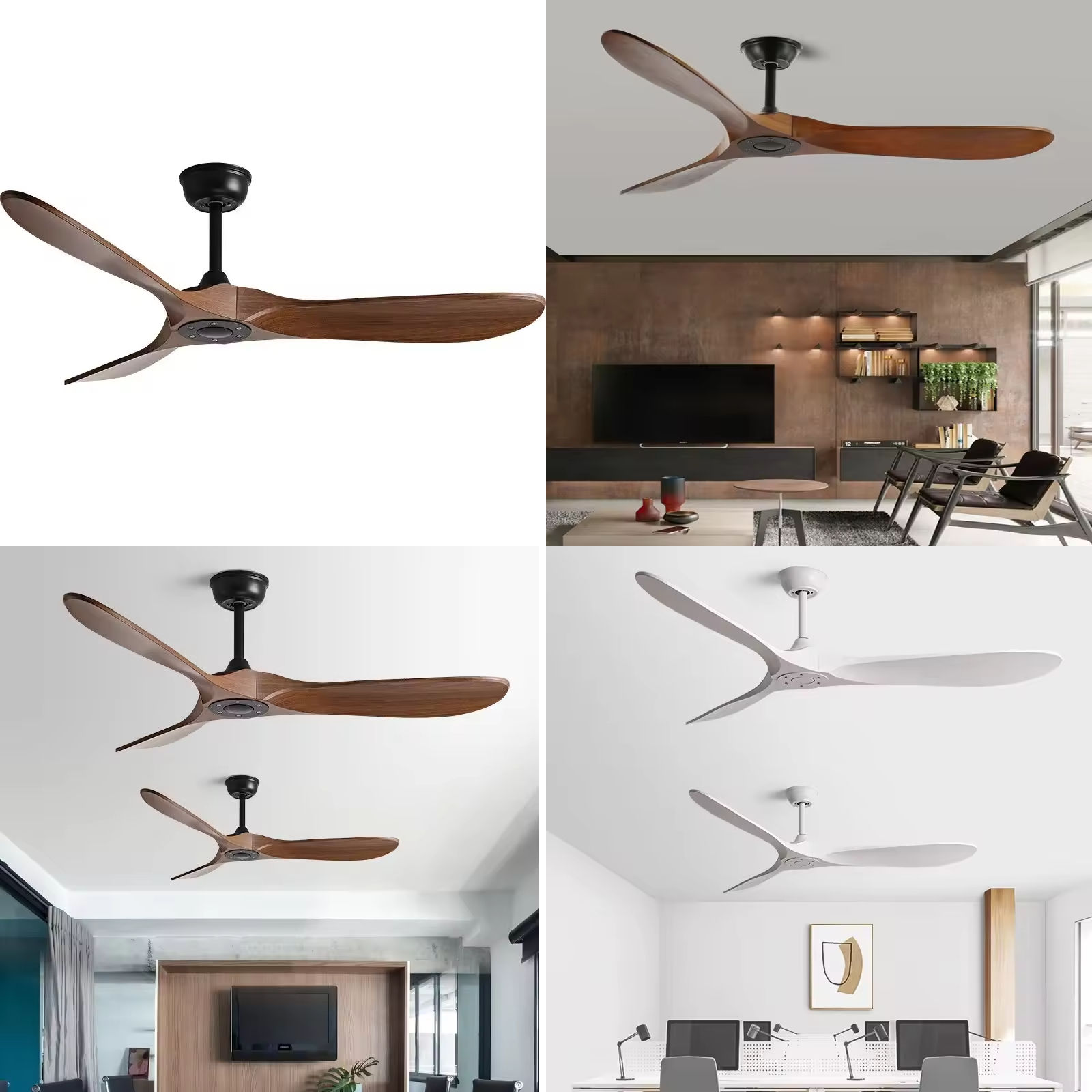 Manufacturer Ceiling Fan with Black Mount Modern Design for Living Room Bedroom