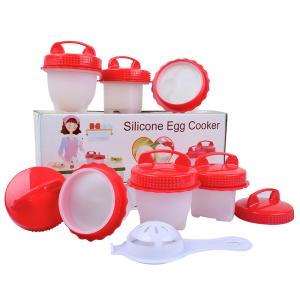 China 6Pcs Egg Cooker Silicone Household Products Hard Boiled Egg Silicone Cups factory