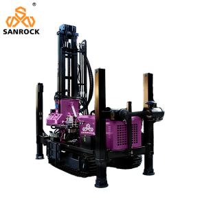 China 180m Depth Well Drilling Rig Crawler Mounted Rotary Drill Rig for Drilling Diameter 140-254mm factory