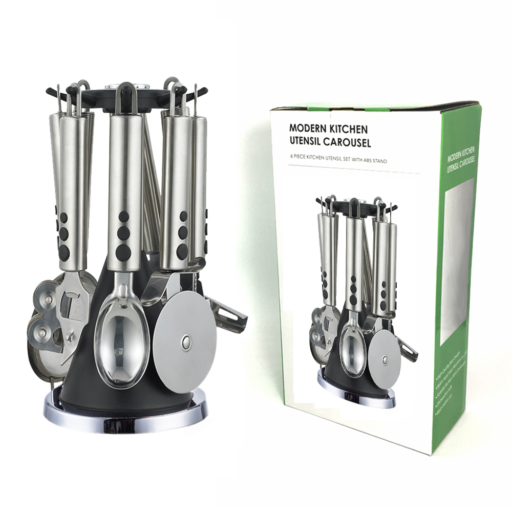 Kitchen Utensils Sets with Silk Printing Logo 201/410 Stainless Steel Cooking Tools