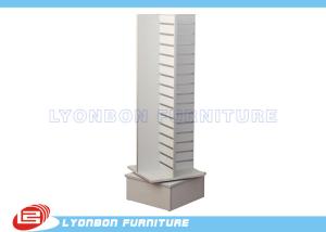 China Grocery White Rotatable Slatwall Display Stand With Metal Hangers , OEM ODM factory