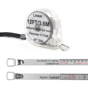China 12ft 3.6m Outside Diameter Tape Measure Imperial Metric For Cylindrical Objects factory