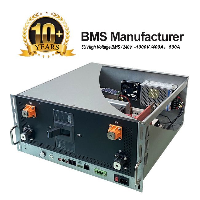 high voltage BMS(HV BMS) with 400A/500A Max. Charging Current,Master Slave BMS with Relay contactor 165S 528V for ESS BESS UPS