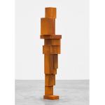 Industrial Rusted Steel Human Silhouette Sculpture Geometric Outdoor Art Statue