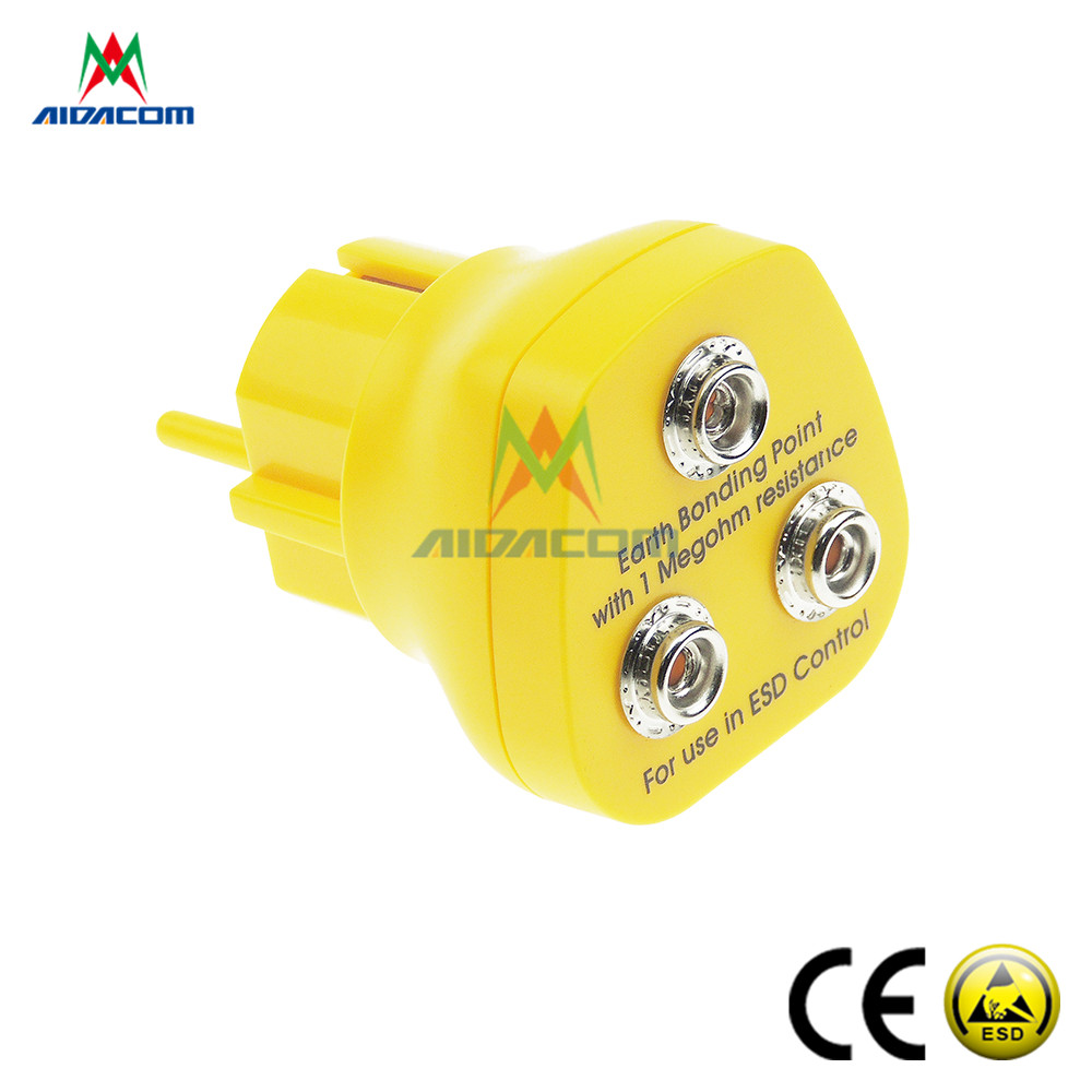 Glossy Dull ABS EURO Antistatic Earth Bonding Plug