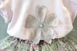 2016 Fashion Kid's Purple Summer Prince Style Top+Cute Lace Floral Shorts Skirt