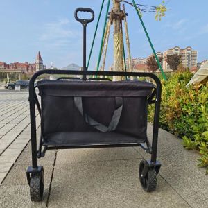 Easy Carrying And Moving Foldable Wagon Cart 600D Oxford PVC Cloth Material