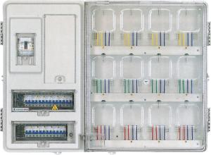 China 12 Positions Transparent External Electric Meter Box Mcb Flame Resistant factory